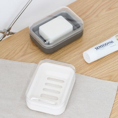 Soap Box with Lid Dust Proof Waterproof Separable Bathroom Large Household Shower Room Creativity Double Layer Popular Style Pur