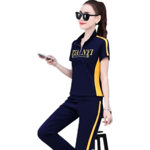 Top selling product in 2020 NEW Lady clothes set European fashion Summer sports suit Women Leisure 2 piece set High quality 1600