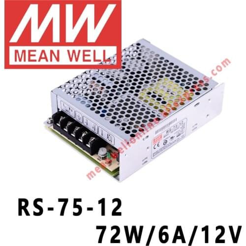 Mean Well RS-75 Series 75W DC Single Output Switching Power Supply meanwell online store