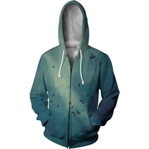 Funny Mens Zipper Hoodies 3D Regular Printed Zipper Hooded Men New Arrivals Long-sleeved Hooded Sweatshirt Spring Autumn