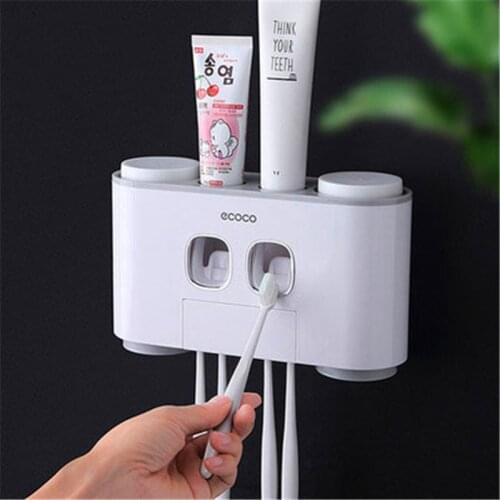 Bathroom Accessories Storage Box Set Toothbrush Holder Toothbrush Shelves Wall-type Perforation-free Mouth Cup Brushing Cup Wall