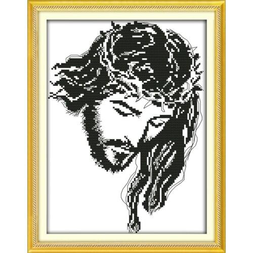 Jesus meditation home decor canvas Cross Stitch kits people 14ct white 11ct print embroidery DIY handmade needlework wall
