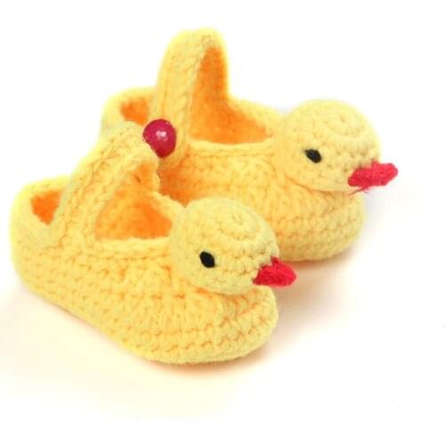 Yellow Duck New Baby 100% Handmade Wool Toddler Shoes, New Born Shoes,Comfortable and Breathable