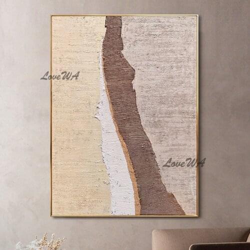 New Arrival Simple Color Splicing Abstract 100% Handpainted Painting On Canvas Home Decoration Picture For Living Room No Framed