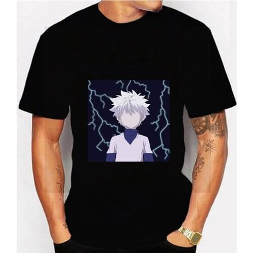 Hot Hunter X Hunter T Shirt Men Killua Leorio Kurapika Gon Hisoka Anime Shirt Graphic Tees Cool Unisex Male