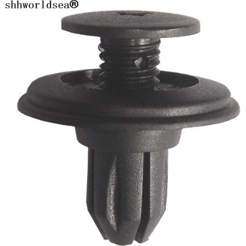 Shhworldsea 100pcs car clip and fastener push type retainer fits into 6.3mm hole for GM 10139822 25680782 for ford N909147S