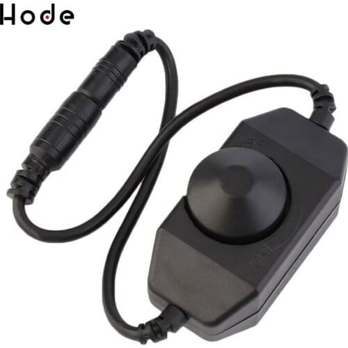 LED Dimmer Switch Brightness Adjust Controller LED Strip Light DC 12V Black
