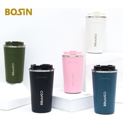 380Ml/500Ml Coffee Cup Thermos Flask Beer Mug Stainless Steel Water Bottle With Lid Tumbler Leakproof Drinkware