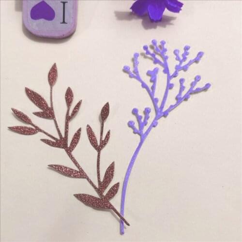Branch, flower and leaf combination metal cutting die business card printing mold scrapbook / photo album decoration DIY
