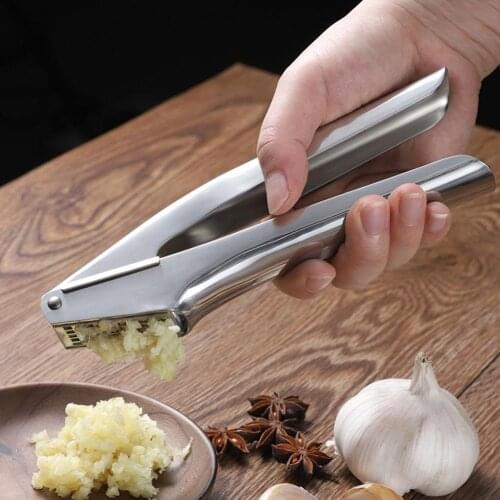 Square Hole Stainless Steel Garlic Ginger Manual Control Vegetables Ginger Squeezer Kitchen Accessories Home Cooking Tool