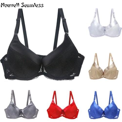 Lingerie Lace Sexy Bras For Women Underwear Crop Top BH Plus Size Push Up Bralette Brassiere White / Black