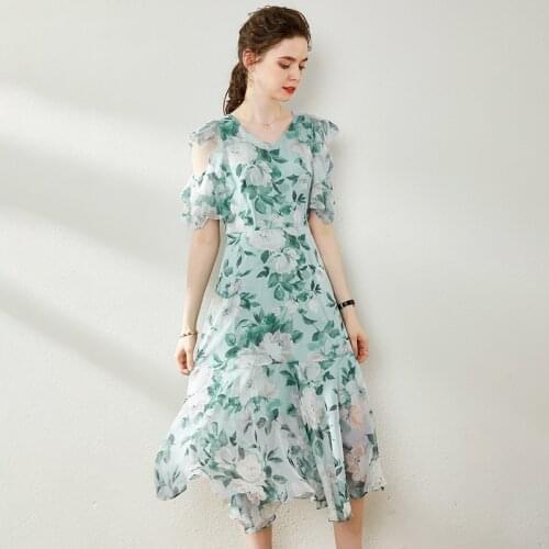 Blue lotus floral maxi dress women femme 2020 summer long work boho beach office sexy party luxury dresses plus size free ship