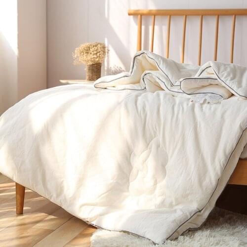 Winter Quilts Cotton Comfort Thickened Warm Antibacterial Slit New soy fiber Quilt Core Queen King Size хлопок одеяло