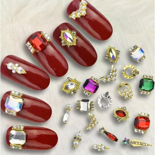 10PCS 3D Nail Art Decoration Square Rhinestones Charms Beauty Glitter Nails Charms Jewelry Accessories Hot Supplies New Arrival