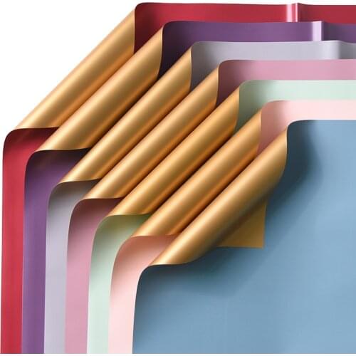 20pcs Double-sided gilt Rose Flower Wrapping Paper Waterproof flower wrapping paper flower shop diy gift wrapping gold paper