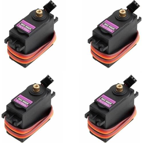 4PCS Metal Servos Digital MG996R Servo Metal Gear motor for Futaba JR Car RC Helicopter Boat Diy Toys Servo Accessory