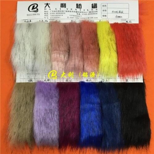 5CM imitation fox plush fox double color long hair dyed tip artificial plush fabric