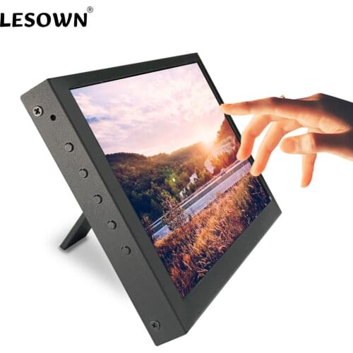 Portable Monitor 7.0inch IPS Display Dual Speakers Audio Jack, Slim Lightness USB HDMI Touch Screen for Laptop Raspberry Pi Game