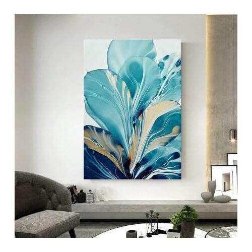Abstract Leaves Modern Decorative Picture Canvas Wall Art Poster for Living Room Office Decor