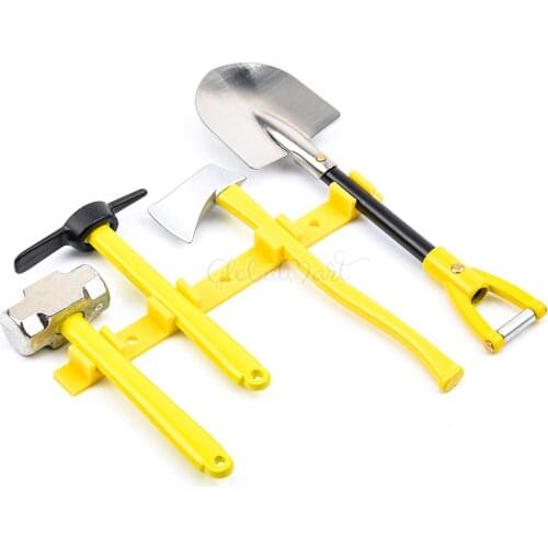 1:10 Scale Accessories Metal Shovel Hammer Pickaxe Axe Set for 1/10 RC Crawler Axial SCX10 Traxxas TRX4 D90 D110 TF2 Tamiya CC01