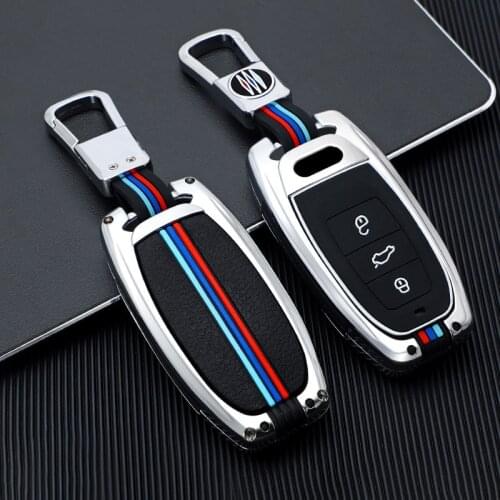 Galvanized Alloy Car Smart Key Case Cover For Audi A4 B6 B7 A5 A6 C7 A7 A8 Q5 Q7 Q8 A8L SQ5 S5 S6 S7 S8 RS4 RS6 A4L Accessories