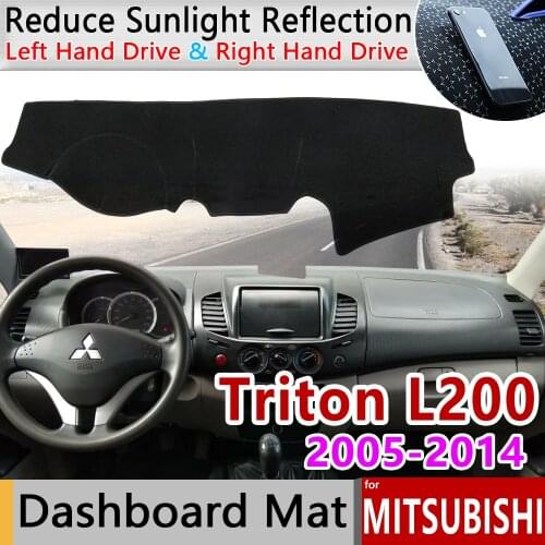 For Mitsubishi L200 Triton Strada Strakar Barbarian Hunter Strakar Anti-Slip Mat Dashboard Cover Sunshade Dashmat Accessories