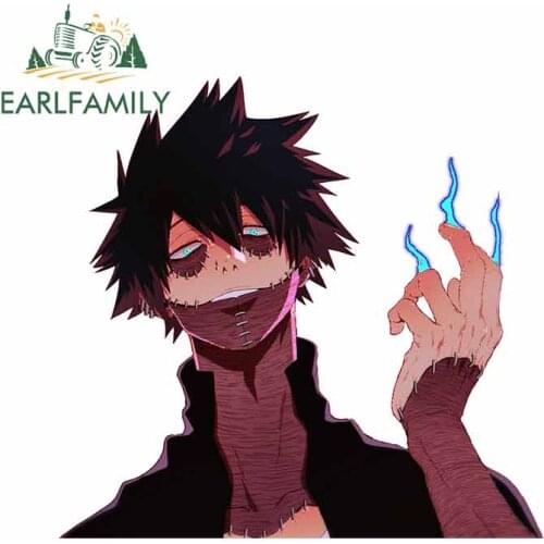 EARLFAMILY 13cm x 11.6cm for My Hero Academia Fine Decal 3D Funny Car Stickers DIY Occlusion Scratch Waterproof 3D Decoration