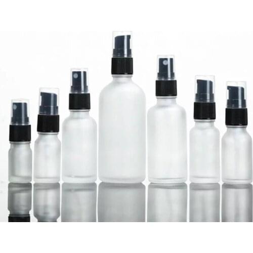 5pcs 5-100ml Frosted Refillable Sprayer Bottles Essential oil Liquid Empty Atomizer Makeup Spray Bottle Perfume Glass Bottles