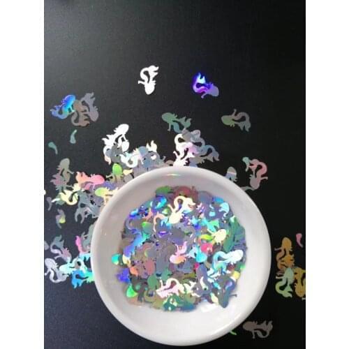 Holographic Silver Mermaid Glitter Spangle Sea-maid Paillette Color Customizable