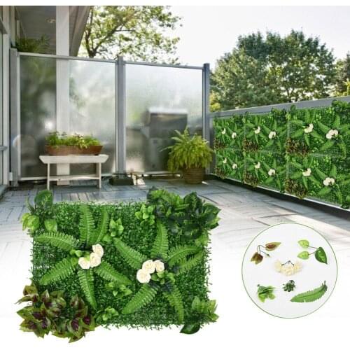 Artificial Plant Panels Privacy Protection Hedge Screen Lawn Panels Wall Fence Outdoor Garden Wedding Landscaping Green Decor