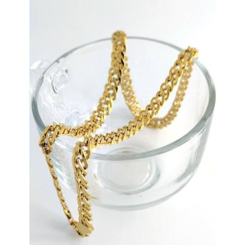 Cool MENS Thick Rounded Miami CURB Link Double 14 K Yellow Solid GOLD GF Choker Necklace Jewelry 600" 10mm