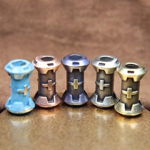 Brass Cross Legion Knife Beads Lanyard Pendants Jewelry EDC Outdoor Tool Umbrella Rope Hangings DIY Paracord Charms Accessories