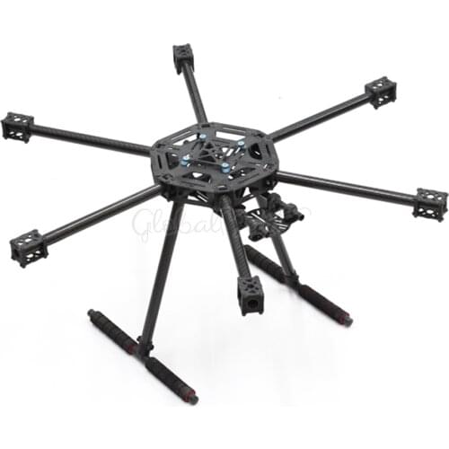 LJI X600-X6 X6 600mm 600 FPV Hexacopter Frame S550 SK500 with Carbon Fiber Landing Gear Skid Upgraded Version for RC Multicopter