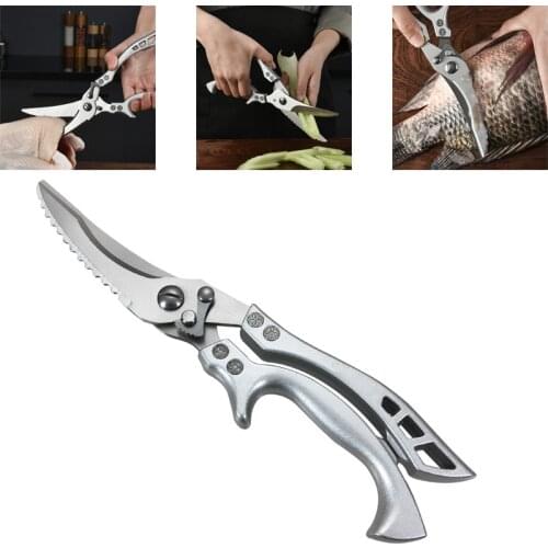 Multifunctional Chicken Bone Scissors Powerful Duck Fish Meat Stainless Steel Cutting Scaling Knife Kitchen Tools