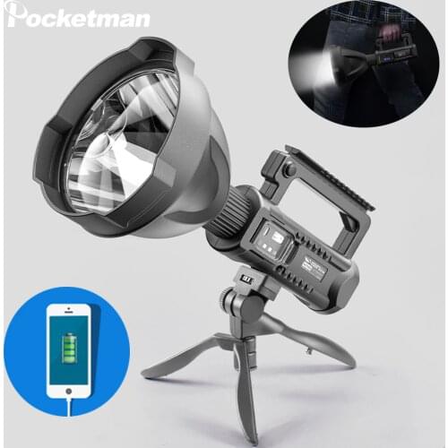 Powerful XHP70/XHP50 Searchlight Portable Wide Angle Lantern Spotlights Flashlight With Bracket Suitable For Outdoor Working