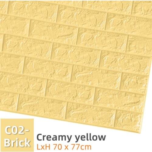 3D Wall Stickers Imitation Brick Bedroom Decor Panel Self-adhesive Wallpaper for Living Room Kitchen TV Backdrop Home Decoration