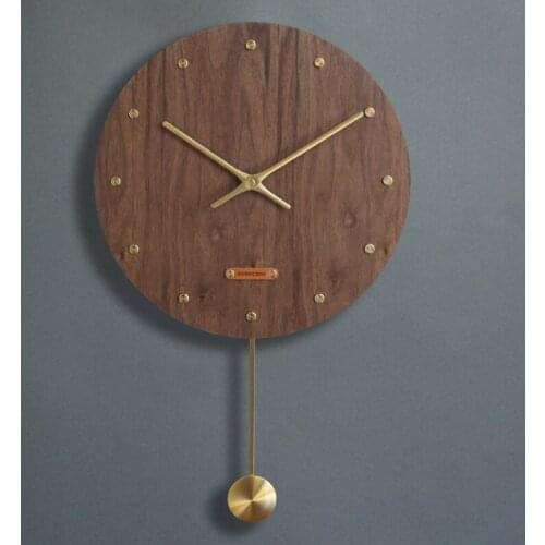 Wall Clock Living Room Creative Clocks Home Farmhouse Decor Kitchen Vintage Home Decore Modern Design Watches Woodiness Needle