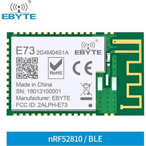 NRF52810 BLE 4.2 BLE5.0 2.4GHz Bluetooth Module Micro-size Wireless Transceiver Module EBYTE E73-2G4M04S1A CE RoHS