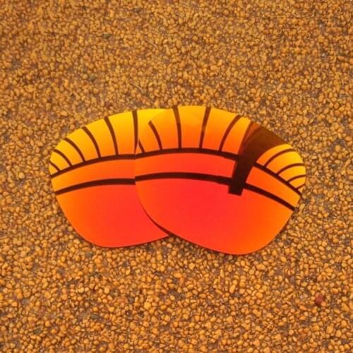 Orange Red Mirrored Polarized Replacement Lenses for Garage Rock Sunglasses Frame 100% UVA & UVB