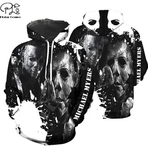PLstar Cosmos Michael Myers Halloween 3D Printed Hoodies Sweatshirts Zip Hooded For Men And Women Casual Streetwear Style-M32