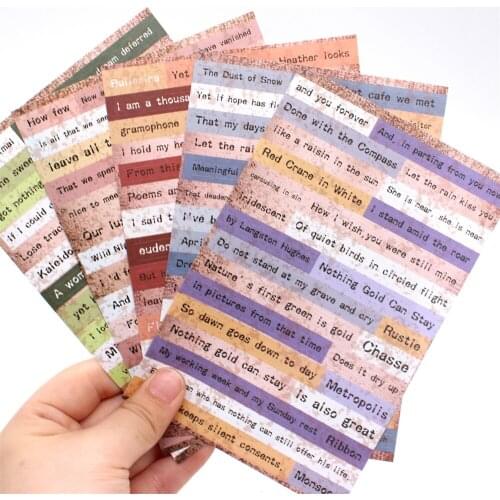 10pcs Words Stickers for Scrapbooking DIY Projects/Photo Album/Card Making Crafts