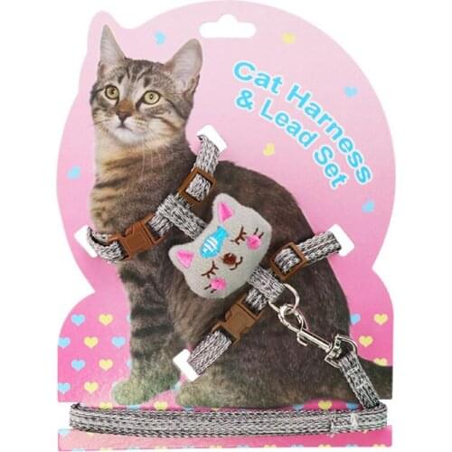 Cat Walking Rope Strong Vest Desigh Reusable Strap Safety Rope for Outdoors Leashes ошейник для кошек