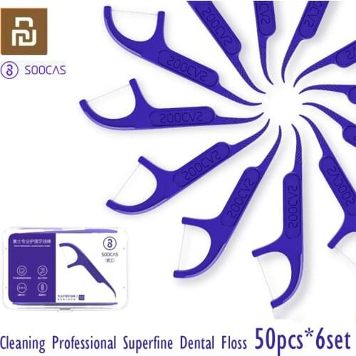 6*50pcs Soocare Dental Floss Daily Tooth Cleaning Professional Superfine Dental Floss 50pcs/set top quality From Xiaomi Mijia