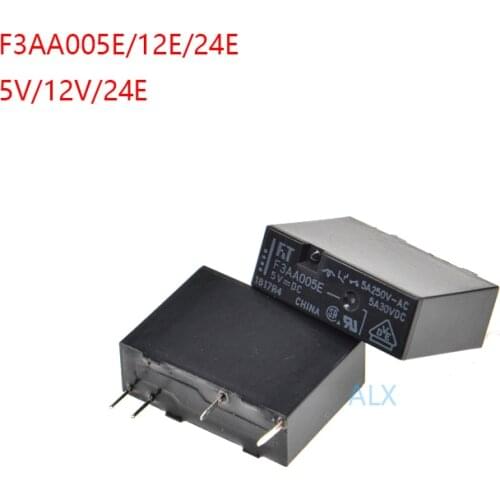5PCS F3AA005E F3AA012E F3AA024E F3AA005 F3AA012 F3AA024 POWER relay 5VDC 12VDC 24VDC 5A 4pin 5V 12V 24V DC5V DC12V DC24V realys