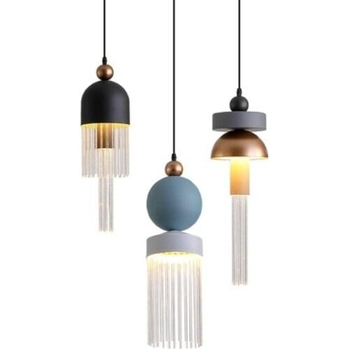 Nordic Italian design tassel luxury pendant lights for living room clothing store villa suspension luminaire led hanging lamp