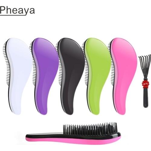 Pheaya Hair Comb Detangling Stylist Anti-static Hairdressing Combs Massage Hair Brush Tangle Hairbrush Women Styling Tool
