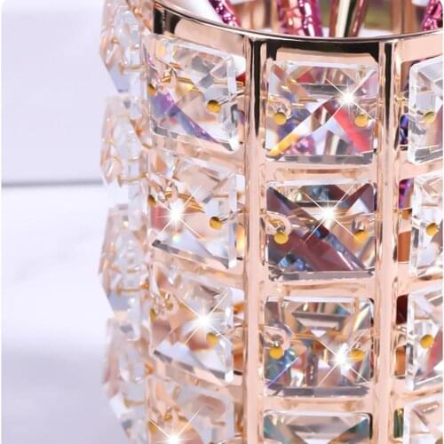 Modern Makeup Storage Brush Holder Crystal Makeup Brush Holder Make Up Cosmetic Organiser for Home Office