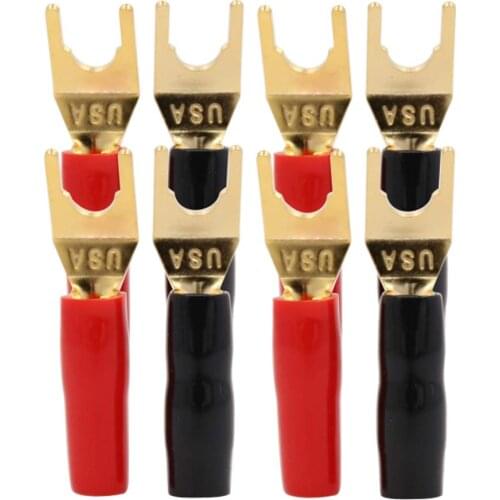 USA Shipping 856pcs Y Spade Plug Connector for Speaker Wire,Insulated Fork Connector Electrical Terminal for Speaker Cable