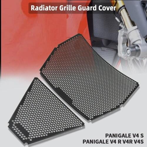 V4R V4S Motorcycle Radiator Grille Grill Guard Cover Protector Aluminum For Ducati Panigale V4 S Panigale V4 R 2018 2019 2020