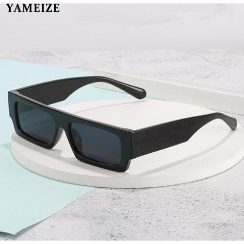 YAMEIZE Women Rectangle Vintage Sunglasses Brand Design Retro Sun Glasses Female Eyeglasses Cat Eye Driver Goggles Lentes De Sol